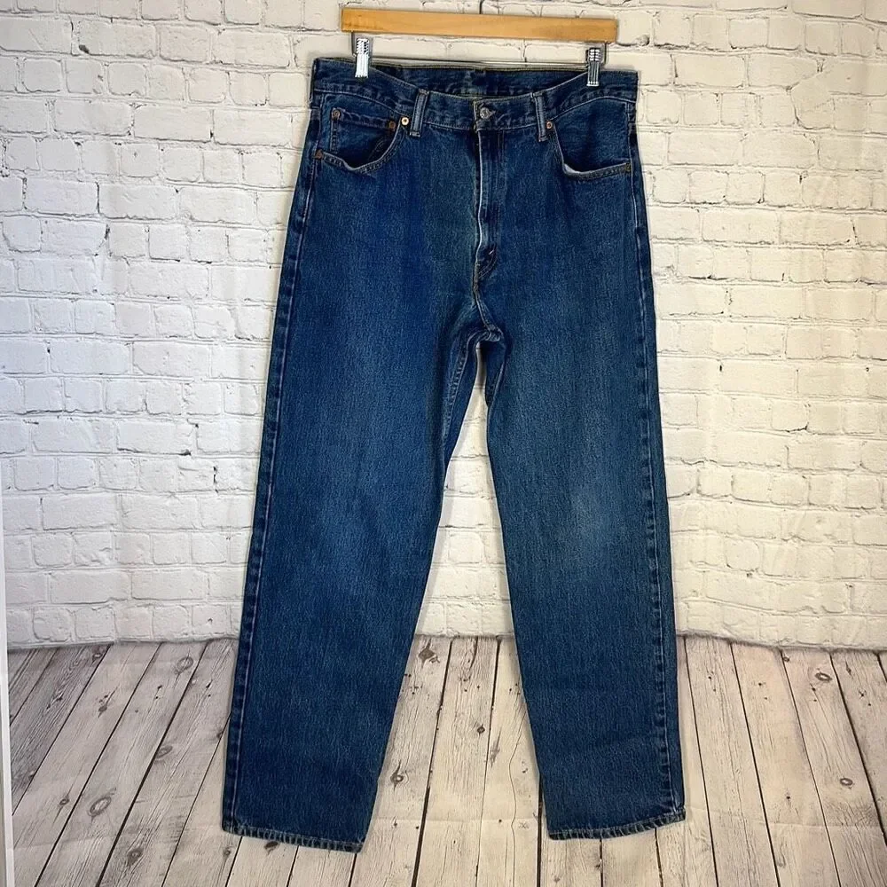 Levi's‎ Mens’ Dark Wash 550 Relaxed Fit Jeans size W36 x L34